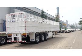 3 Axle 60 Ton Fence Cargo Truck Trailer for Sale in Sudan