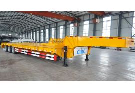 Tri Axle Low Bed Truck Trailer Ready Ship to Kenya