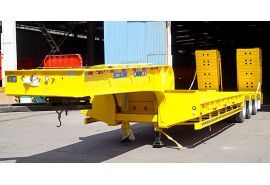 Tri Axle 80 Ton Semi Low Bed Trailer for Sale in Senegal