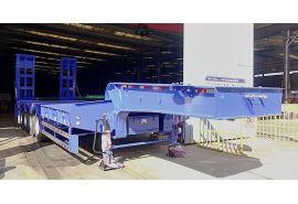 4 Axle 100ton Low Bed Trailer will be sent to Mozambique