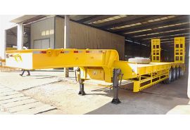 100ton 4 Axle Low Bed Container Trailer will be sent to Nigeria