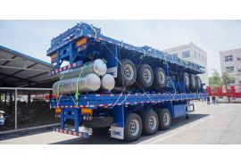 CIMC 60 Ton Drop Side Trailer will be sent to Gabon