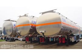 CIMC 45000 Liters Fuel Tanker Trailer of Aluminium Ready Ship to Guinea
