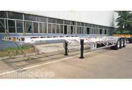 CIMC 45ft Gooseneck Container Chassis Trailer Ready Ship to Uganda