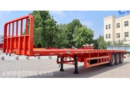 CIMC Flat Bed Trailer with Front Board Ready Ship to Uganda