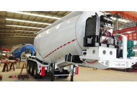 CIMC 33CBM Dry Bulk Cement Tanker Trailer is ready to be shipped to Zimbabwe