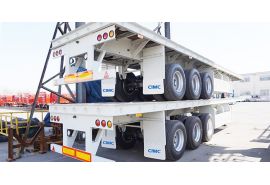 CIMC 40Ft 3 Axle Flatbed Tractor Trailer is ready to shipped to Burkina Faso