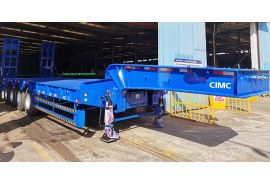 CIMC 80 Ton 4 Axle Low Bed Tractor Trailer will be sent to Zambia
