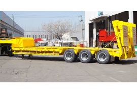 CIMC 3 Axle 60T Tractor Low Loader Trailer with Folding Ladders will be sent to Malawi