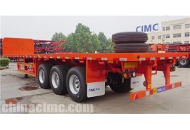 40 Ft Flatbed Trailer with Front Wall is ship to Jamaica