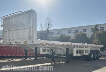 CIMC  Tri Axle 12.5m Flatbed Trailer will export to Zimbabwe