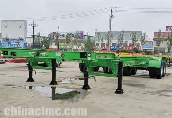 2 Axle 40 ft Container Chassis Trailer will be ship to Dominica