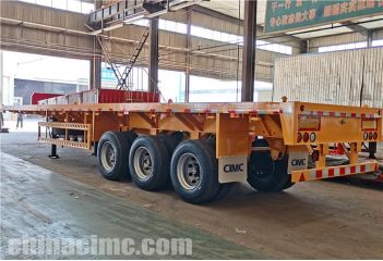 Three Axel Semi Flat Bed Trailer will export to Jamaica