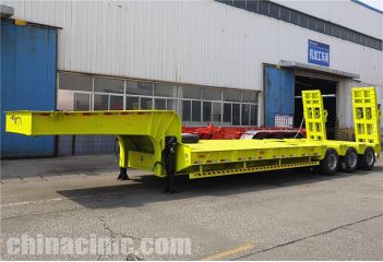 3 Axle 80 Ton Low Loader Truck Trailer will export to Angola