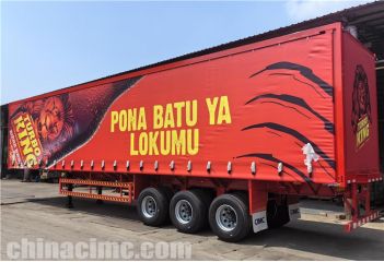 CIMC 45ft Curtain Side Trailer will transport to Angola