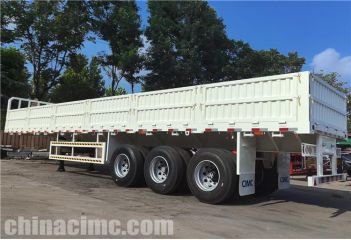 CIMC Tri Axle Flatbed with Side Wall Trailer will be sent to Zimbabwe Harare