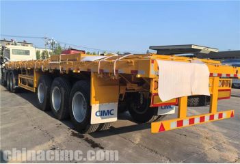 3 Axle Flat Bed Container Trailer will be ship to Djibouti