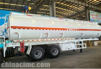 CIMC 2 Axle Fuel Tanker Trailer with Bogie Suspension will be sent to Nigeria