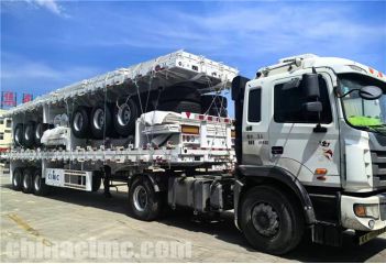 CIMC Triple Axle Flatbed Semi Trailer will be sent to Guam