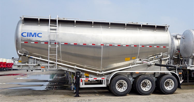 CIMC 40cbm Aluminium Allloy Cement Bulker Trailer for Sale in Tanzania 