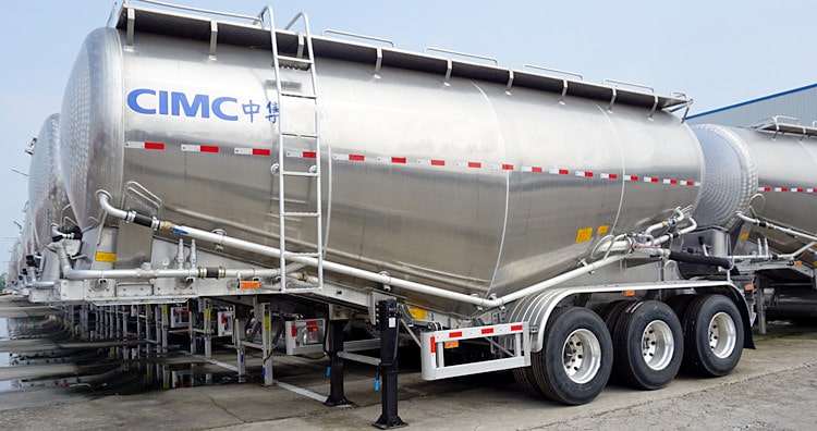 CIMC 40cbm Aluminium Allloy Cement Bulker Trailer for Sale in Tanzania 