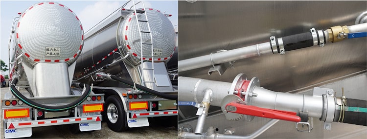 CIMC 40cbm Aluminium Allloy Cement Bulker Trailer for Sale in Tanzania 