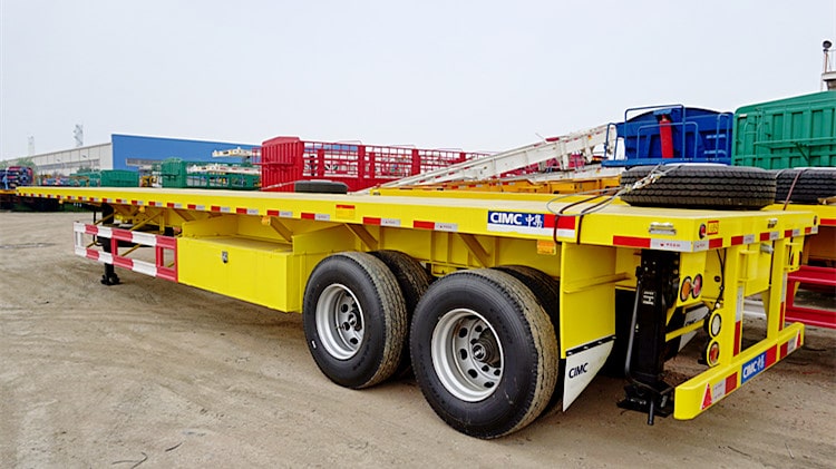 CIMC 2 Axle Flatbed Truck Trailer for Sale in Burundi