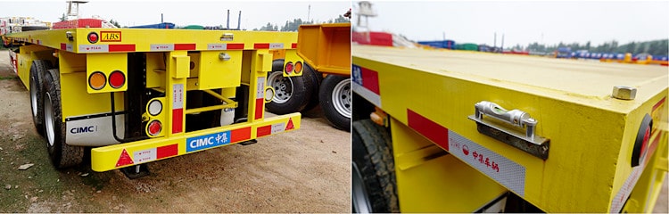 CIMC 2 Axle Flatbed Truck Trailer for Sale in Burundi