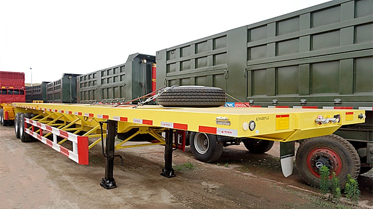 CIMC 2 Axle Flatbed Truck Trailer for Sale in Burundi