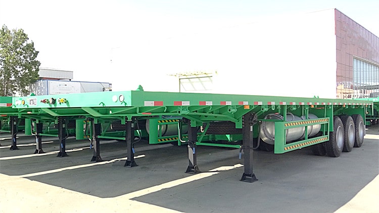 CIMC 40 ft Tri Axle Flatbed Container Semi Trailer for Sale in Nigeria