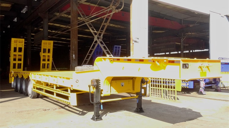 CIMC 100ton 4 Axle Low Bed Container Trailer for Sale in Nigeria