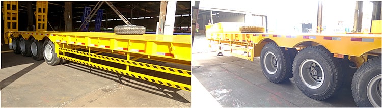 CIMC 100ton 4 Axle Low Bed Container Trailer for Sale in Nigeria