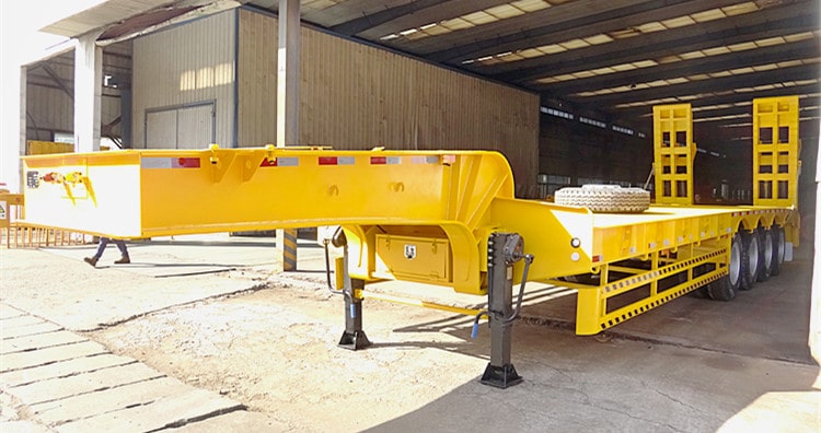 CIMC 100ton 4 Axle Low Bed Container Trailer for Sale in Nigeria