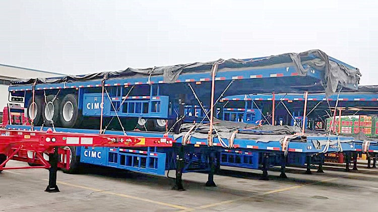 CIMC 40ft Flatbed Tri Axle Trailer for Sale in Senegal