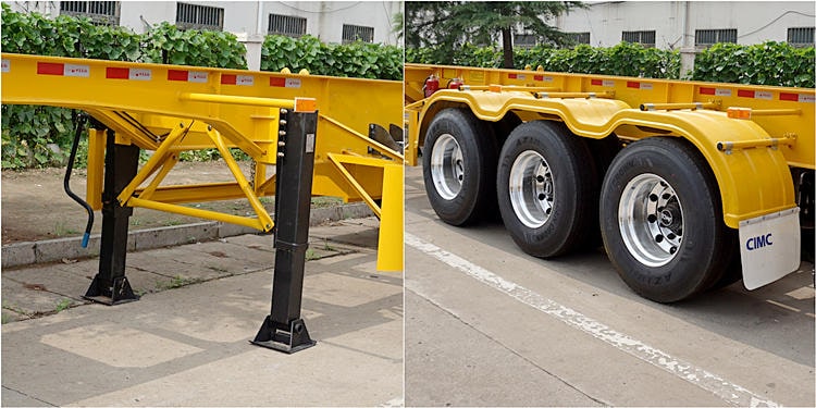 CIMC 40ft 3 Axle Skeleton Semi Trailer for Sale in Mauritius