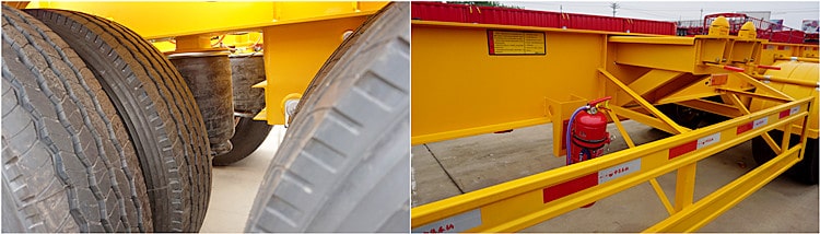 CIMC 40ft Tri Axle Chassis Container Trailer for Sale in Burundi