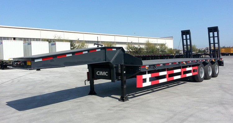 CIMC 60 Ton Lowbed Excavator Trailer for Sale in Rwanda