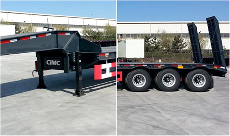 CIMC 60 Ton Lowbed Excavator Trailer for Sale in Rwanda