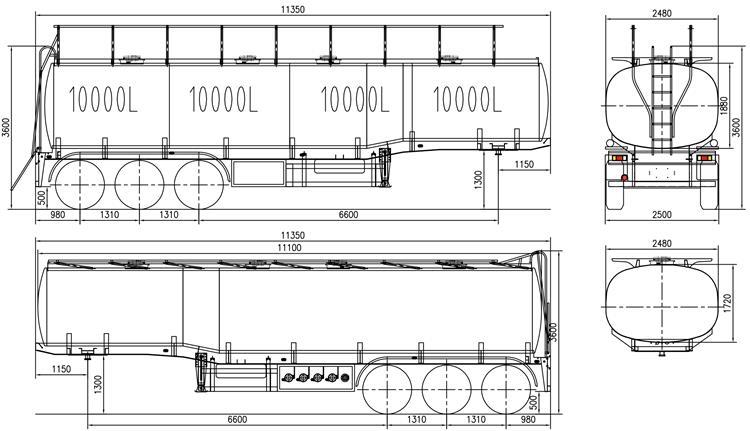 40000 Liters Palm Oil Tanker Trailer for Sale In Nigeria