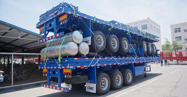 CIMC 60 Ton Drop Side Trailer for Sale In Gabon