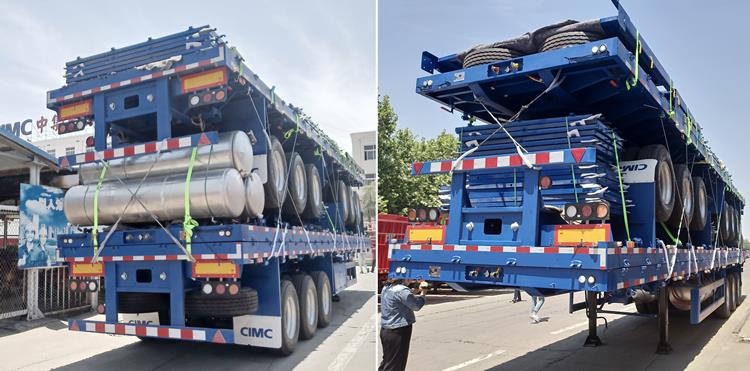 CIMC 60 Ton Drop Side Trailer for Sale In Gabon