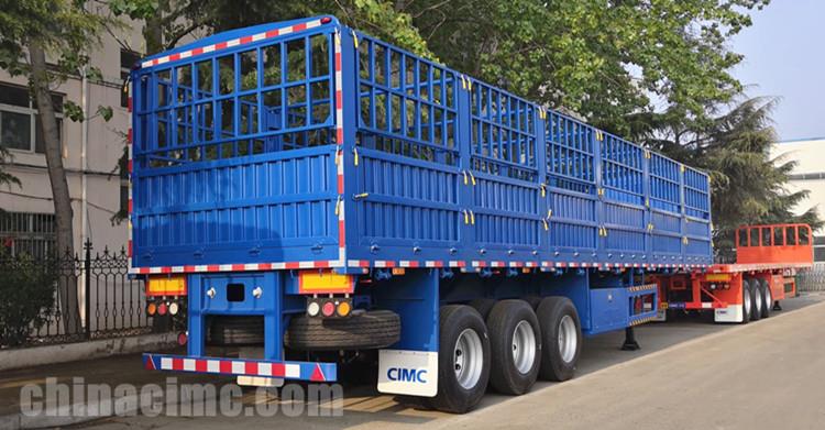 China CIMC 40ft Fence Cargo Semi Trailer for Sale in Djibouti