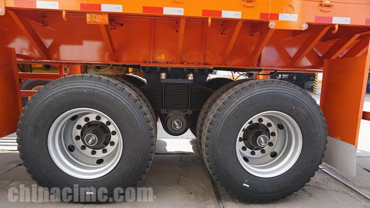 CIMC 2 Axle Dropside Trailer with Bogie Suspension for Sale in Senegal