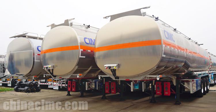 cimc 45000 liters fuel tanker trailer of aluminium