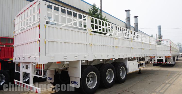 CIMC 60 Ton Cargo Semi Trailer with Fence for Sale in Zambia