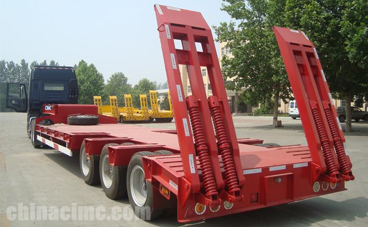 CIMC Tri Axle 55 Ton Lowboy Trailer for Sale in Papua New Guinea