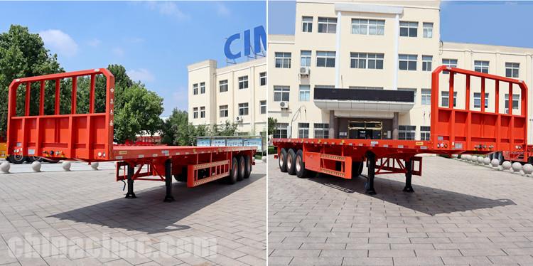 CIMC Flat Bed Trailer with Front Board for Sale in Uganda