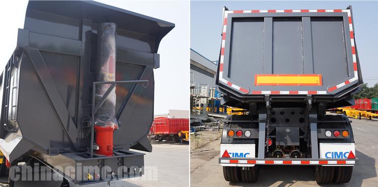 3 Axle U Shape 33CBM End Dump Trailer for Sale in Mali