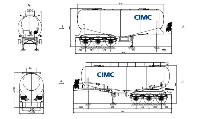 28cbm Pneumatic Cement Tanker Trailer for Sale in Algeria