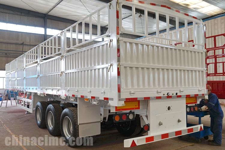 CIMC 60 Ton Tri Axle Stake Semi Trailer for Sale in Tanzania